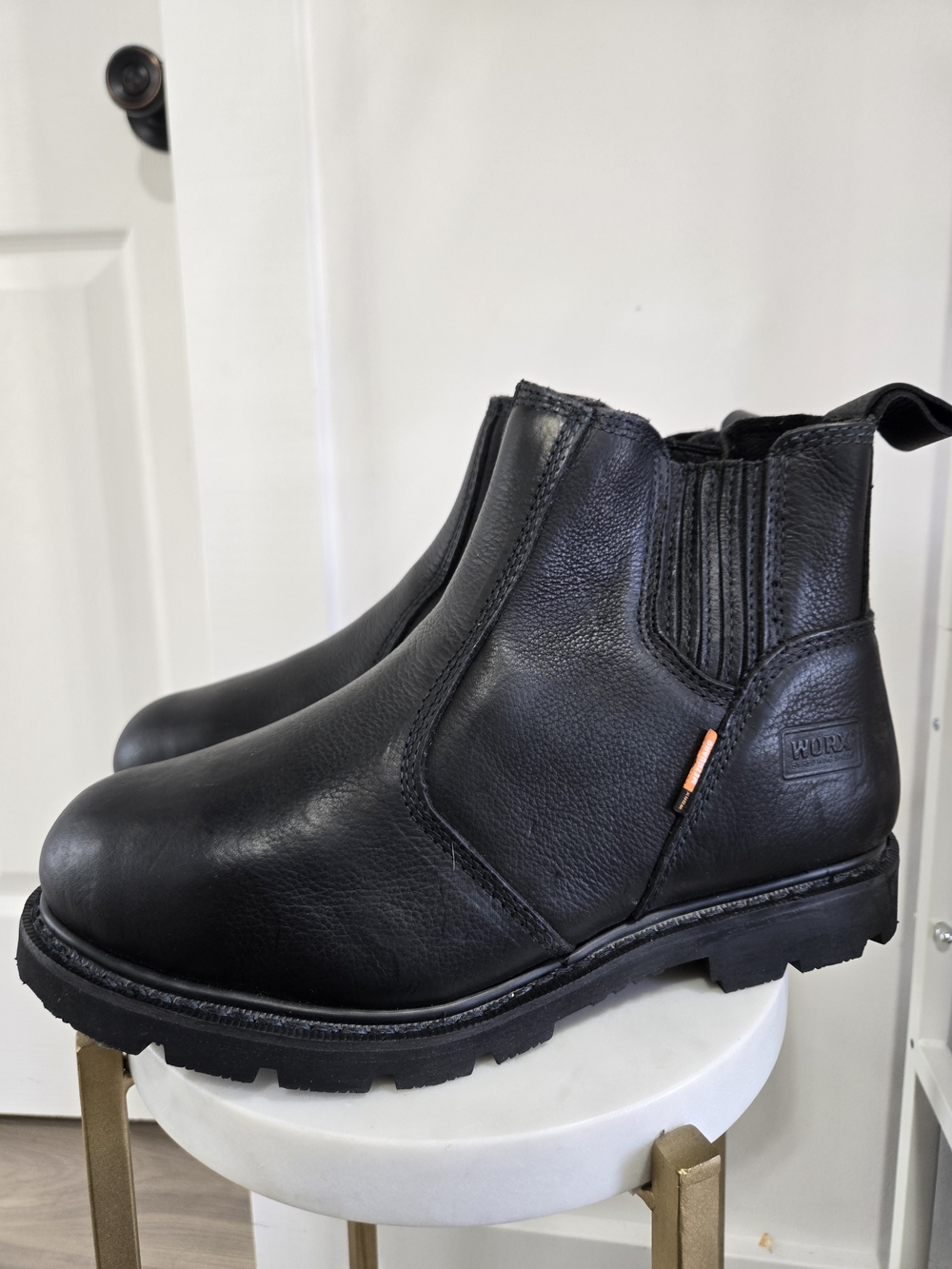 Red Wing Black Leather Chelsea Work Boot - Men's Slip-On Ankle Boot